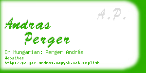 andras perger business card